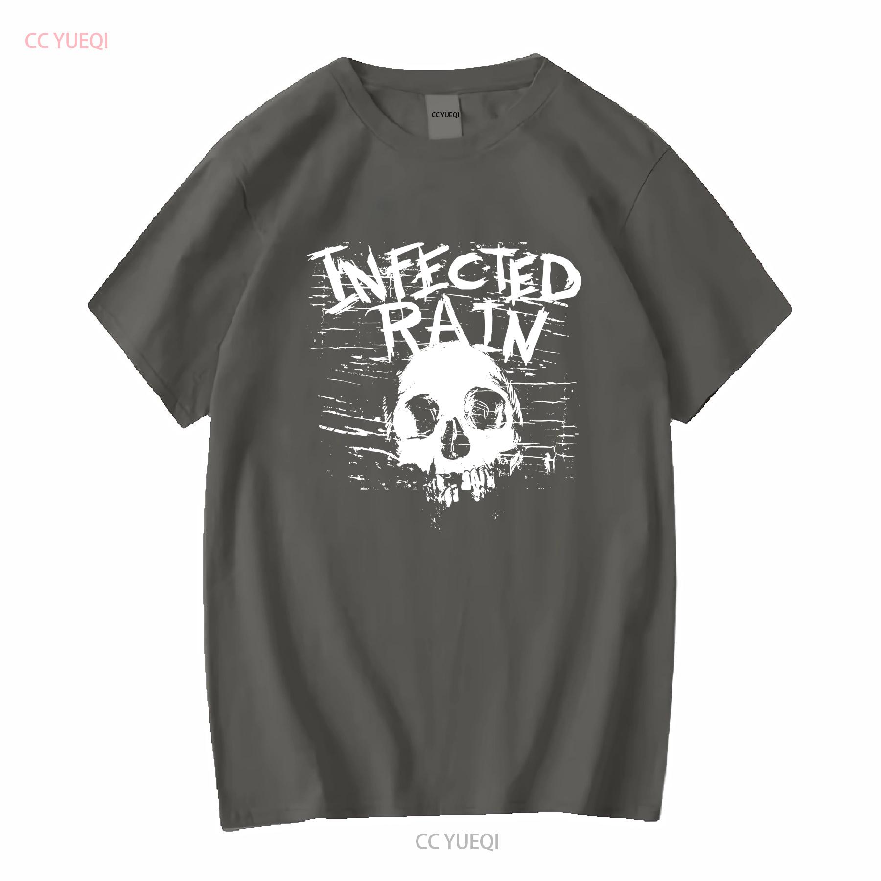 

Infected Rain Alternative Metal Band Logo T Shirt S 2XL vintage Washed fashion Breathable Top For Everyday Wear Versatile 2XL