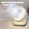 USB Rechargeable Table Fan  Portable Mini Desk Fan 360 Degree Rotation Adjustable Clip-on Fan For Student Dormitory