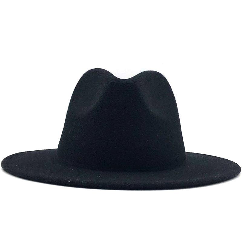 eBay autumn and winter new black woolen top hat European and American fashion jazz hat color