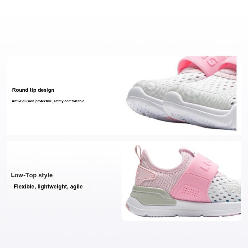 Li-Ning Cloud Low-Top Kids Casual Shoes Kids Casual Shoes White Pink YKNU040-14 25