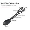 Camping Utensils Set Stainless Steel Outdoor Survival Gear 5 In 1 Tableware Travel Hiking Cutlery Fork Spoon Opener