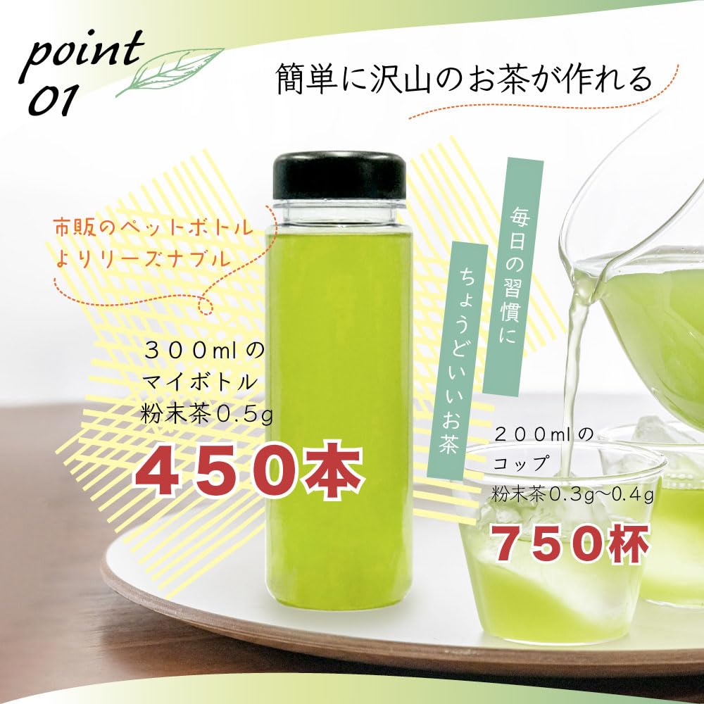 Mizutama Farm Pesticide-Free Green Tea Powder, 225g (Enough Tea Flavor and Nutrition, 750 Cups, Perfect for Shochu, Commercial Use, Confectionery