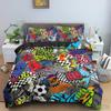 Cartoon Graffiti Quilt Gifts Duvet Cover Set HD Comforter Cover for Kids Bedding Sets Bedclothes Bedroom Decor