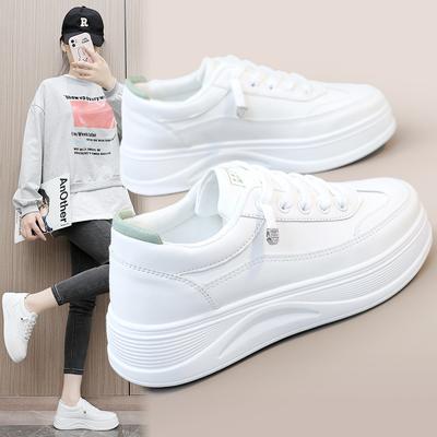 Xq805 New  Spring Leisure White Shoes Board Shoes Increased Simple Women's Shoes Students' Street Shot Trendy Korean Style