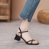 One Word with Sandals Women's Skirt Summer New Soft Sole Not Tired Feet Women's Thick Heel Medium Heel High Heel Shoes