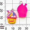 12-Color Resin Milkshake Ice Cream Cake Charms for DIY Jewelry