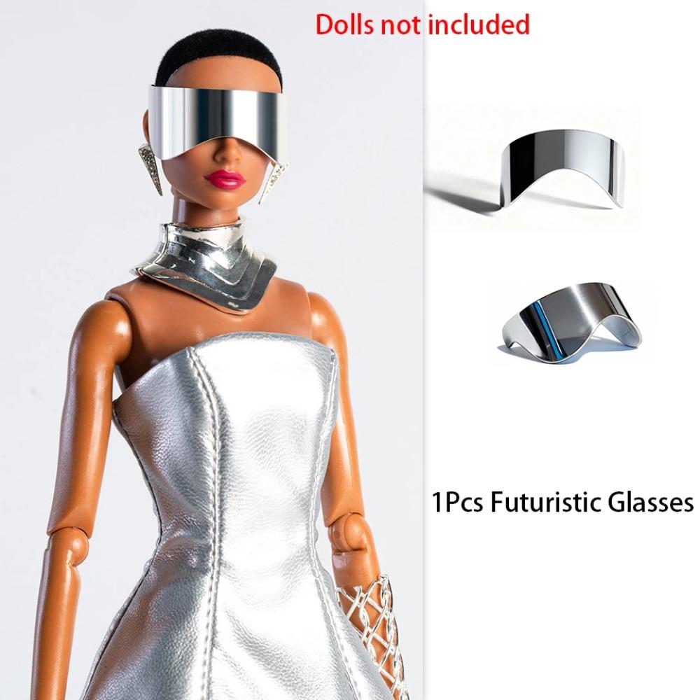 30cm Ubranka i Akcesoria dla Lalki Fajnej Dziewczyny Futurystyczna Nowoczesna Skórzana Kurtka/Koszula/Okulary Moda Przebranie Dla Lalki Supermodelki 1/6