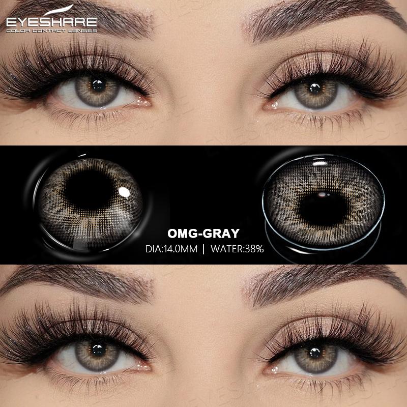 

EYESHARE Натуральные цветные контактные линзы для глаз Коричневые контактные линзы Синие контактные линзы Цветные контактные линзы для глаз Макияж для глаз Ежегодное использование