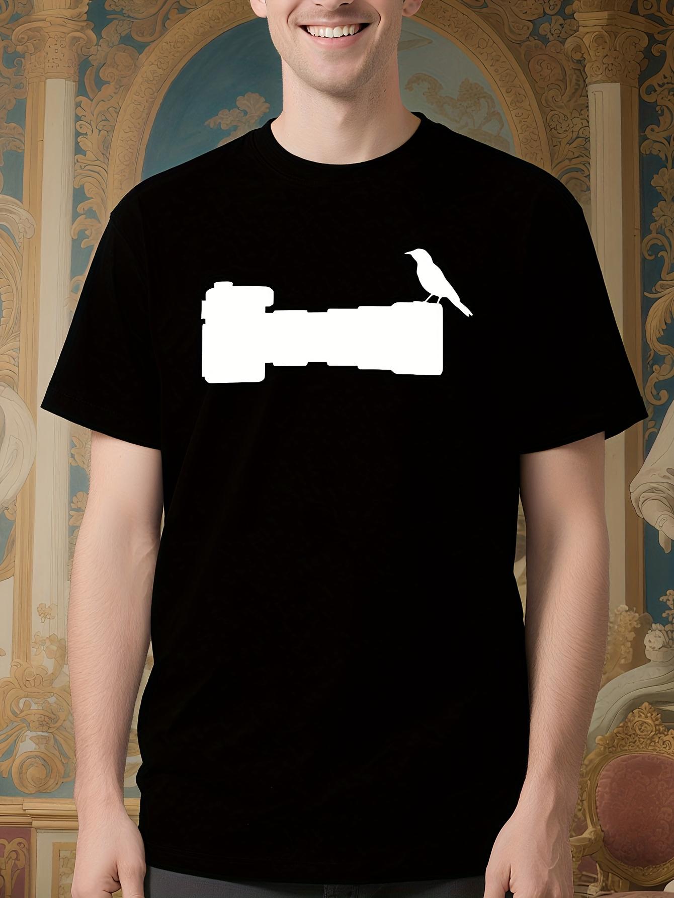 Vintage Camera and Bird Photographer Graphic Tshirt - Min... XXXL