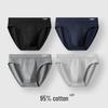 Herren Plus Size Lockere Baumwoll-Mid-Waist Slips - Atmungsaktive Sommer-Dreieck Unterwäsche