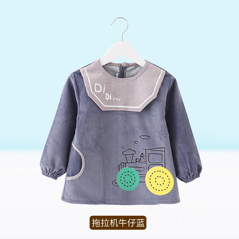 Waterproof Baby Long Sleeve Bib Apron Anti-dirty Toddler Eating Reverse Wear Smock Kids Feeding Coverall for Boys Girls Autumn Winter