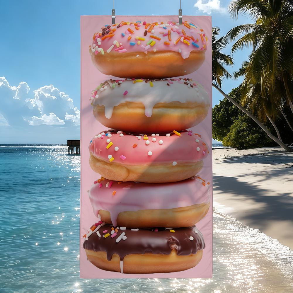 Pink Donut Towel Quick Drying Beach Towels Are Suitable For Swimming Pools Camping Yoga And The Gym