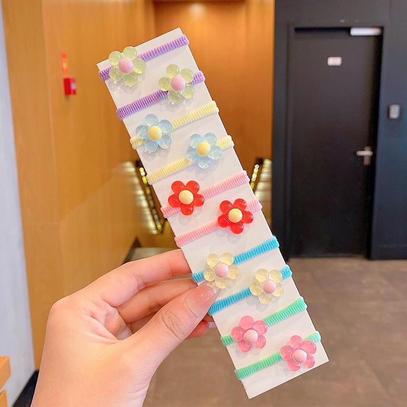 

10-Piece Set of No-Damage Hair Ties for Girls and Babies