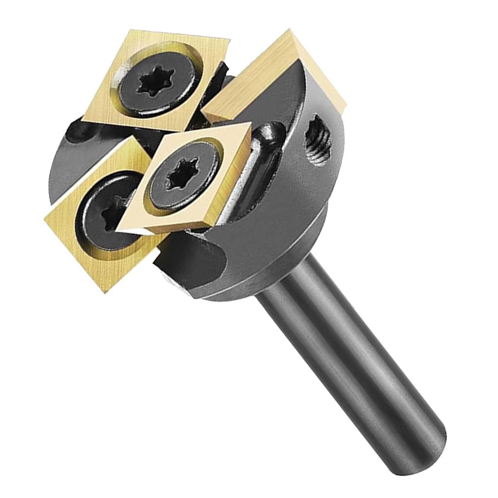 Frez do wyrównywania płyt 1/4 cala trzpień 1 cal średnica cięcia powłoka ATS 2+2 ostrza wkładki węglikowe CNC frezowanie powierzchni stołu roboczego