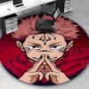 1pc Jujutsu Kaisen Satoru Gojo Anime Design Round Carpet - Office Chair Mat, Non-Slip Rug for Home Decor