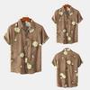 Men Summer Hawaiian Shirt Floral Leaves Print Streetwear Chic Single Breasted Thin Shirt