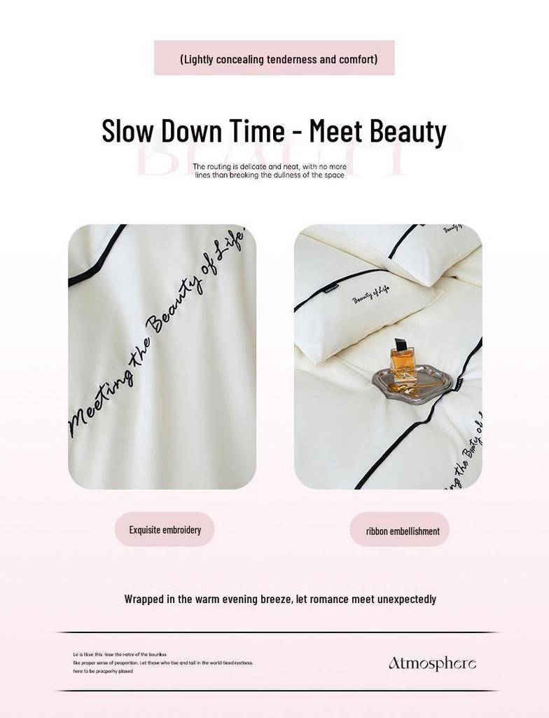 Luxury Five-Star Hotel White Linen Duvet Cover & Bedding Set