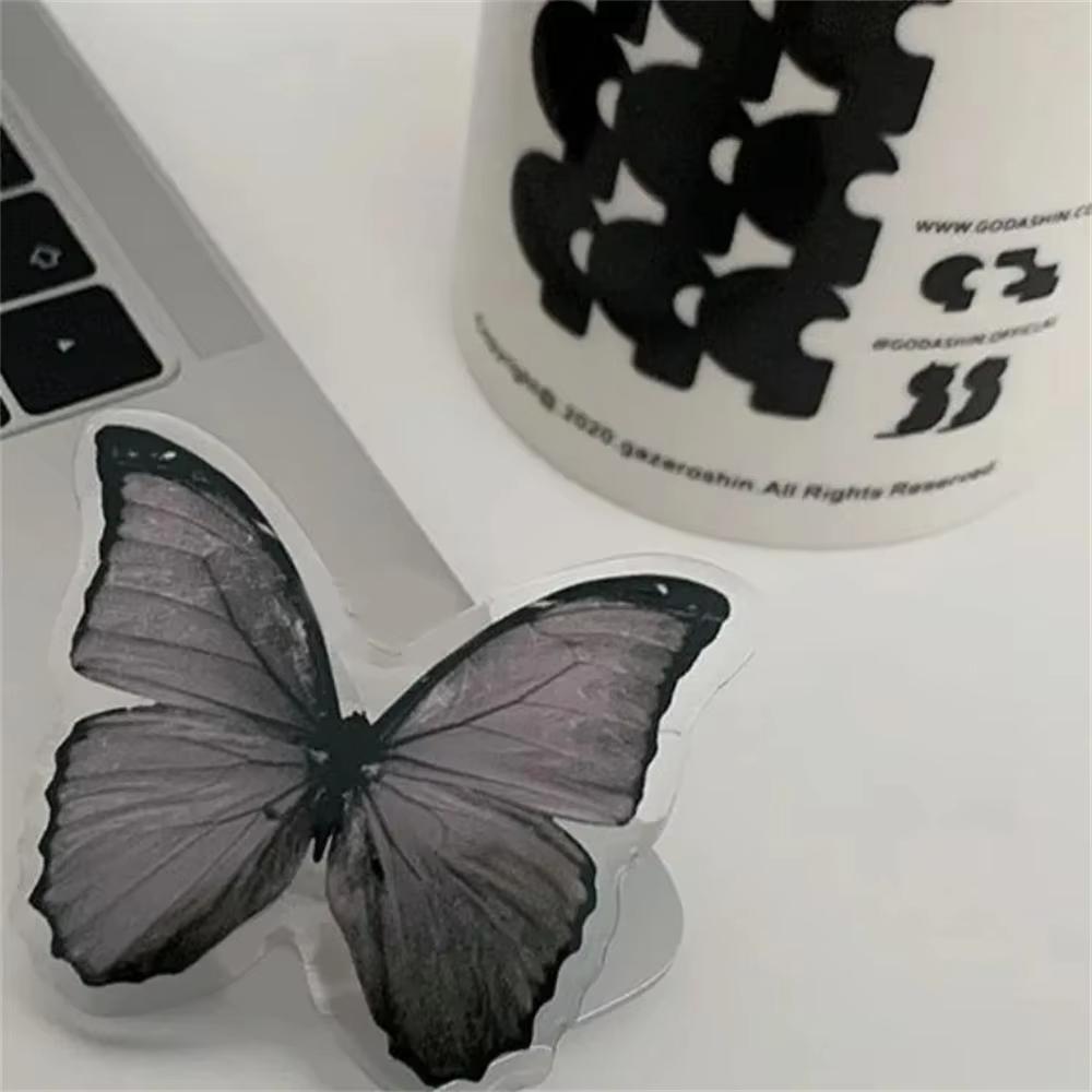 

Mobile phone stand cold wind black butterfly telescopic folding paste ring buckle phone GripTok Grip Tok Folding Finger Stander