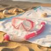Snorkeling Facepiece and Snorkel Panoramic Dry Set AntiFog Equipment for Children,