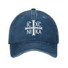 IC XC NIKA Cross Christian  Sun Baseball Cap Retro UnisexTeens Washed Hip Hop Hats Adjustable Outdoor Sport Baseball Caps