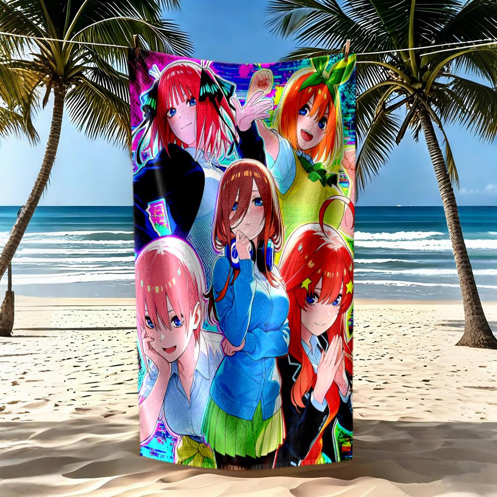 Quintessential Quintuplets Beach Towel Soft Durable Quick-Dry Comfortable Lightweight