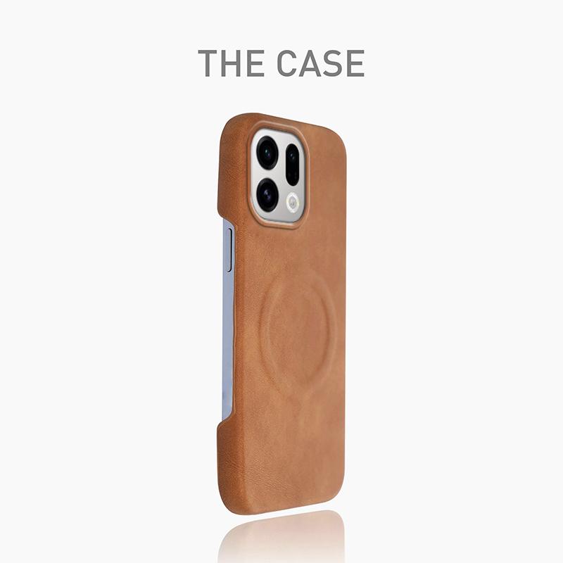 Sheepskin Leather Magnetic Wireless Charging Case For OPPO Find X9 Pro Frameless Shockproof Hard Cover For Find X9 X9Pro