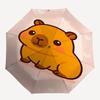 Capybara Themed Travel Umbrella-8 Ribs Automatic Opening and Closing, Portable Folding Design, Compact and Stylish Umbrella Suitable for Out