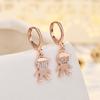 Fashion, Simple and Versatile Boy Earrings for Women Niche Design Cartoon Earrings Golden