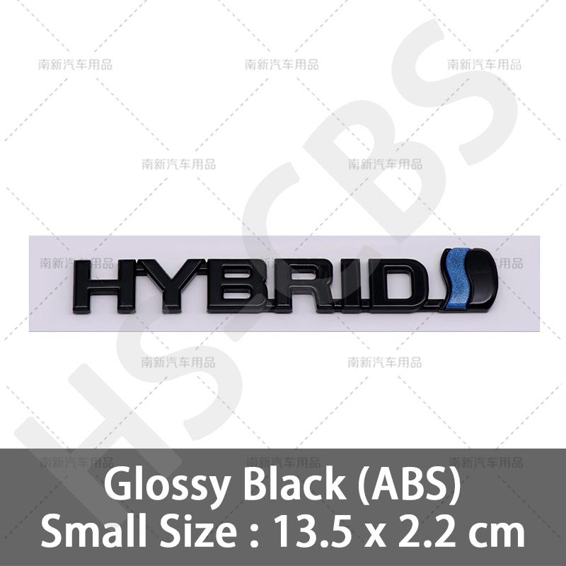 3D ABS HYBRID Logo Side Fender Rear Trunk Emblem Badge Car Sticker Decals For Prius Camry Crown Auris Rav4 Yaris L Highlander
