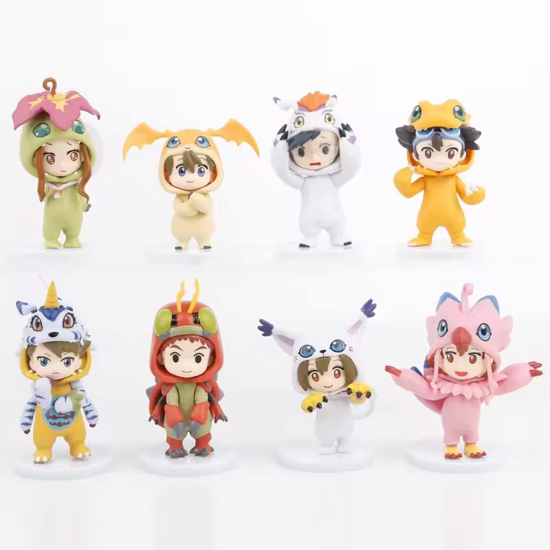 8pcs/set Anime Digital Monster Digimon Cosplay Cute Action Figure Model Beautiful Toys for Children High Quality