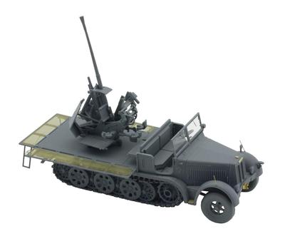 Orange Hobby WWII German Army 8t with 37mm Early Complete Plastic 1/72 Sd.Kfz.7/2 Half-Track Anti-Aircraft Gun, Model, Edition, Model, G72-206