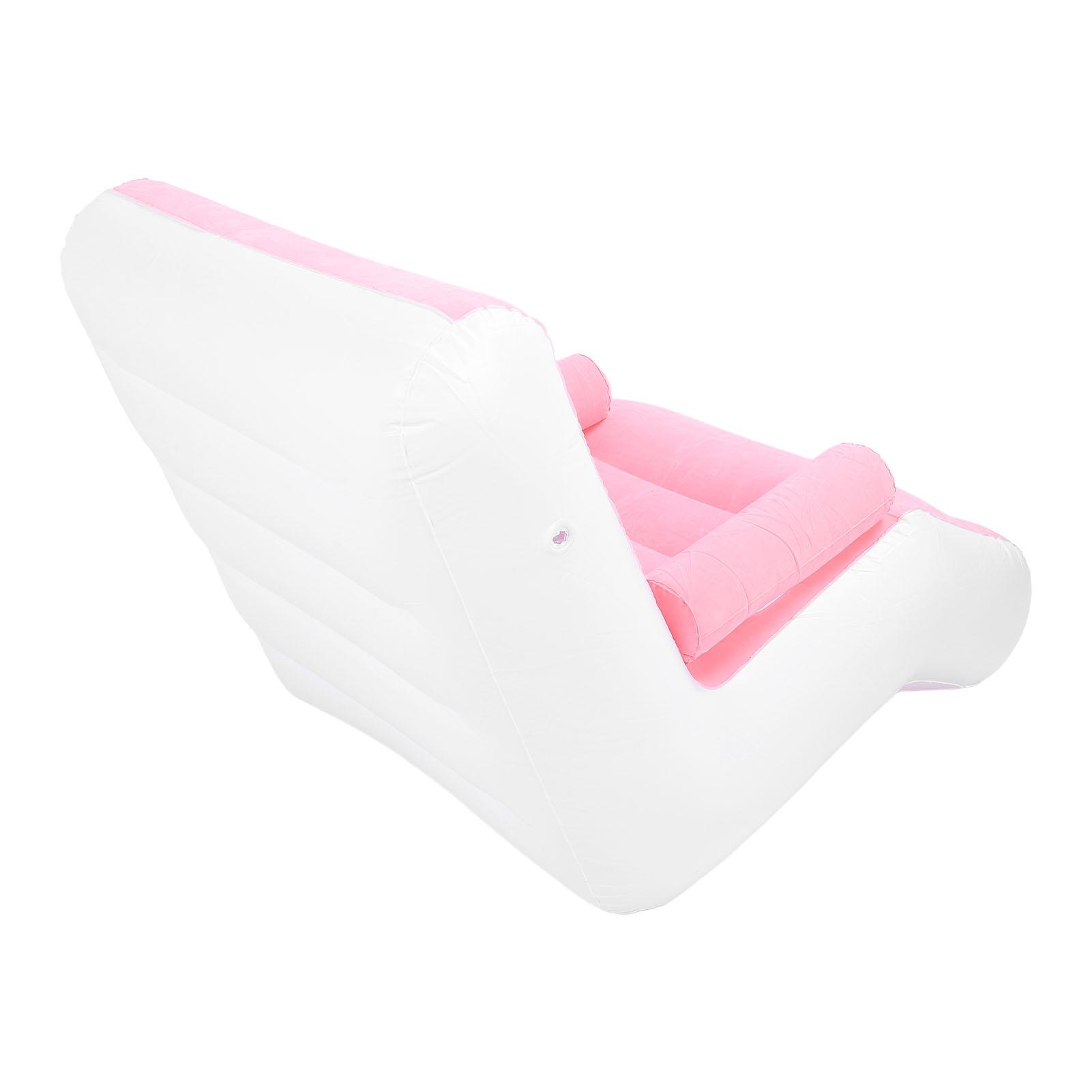 

Inflatable Sofa Bed, Portable Foldable PVC Soft Flocking Blow Up Couch Fast Inflation Lounge Ch Sofa Suitable for Indoor Living Room Gaming Bedroo