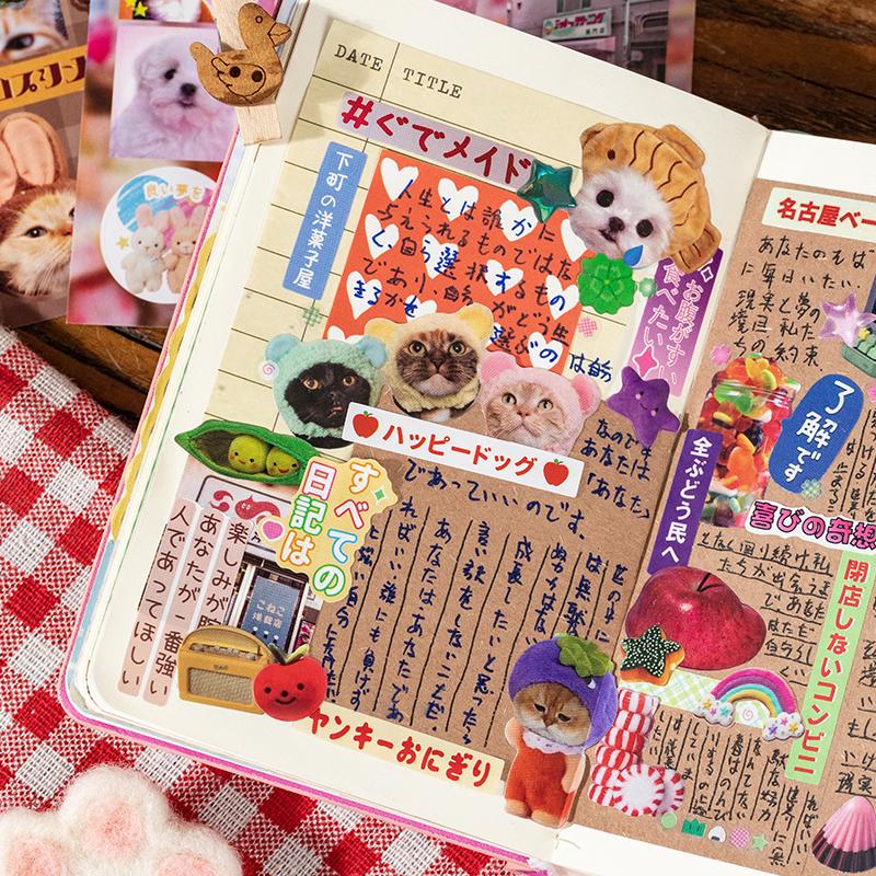 20pcs Y2K Style Japanese Sticker Set Journal Decorative Stickers Goo Card Stickers Po Decorative Sticker Set