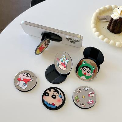 Shin-chan Magnetic Foldable Phone Holder: Portable Cartoon Anime Style for Office & Home