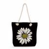 Multifunctional Flower Printed Thick Rope Shoulder Beach Bag Casual large capacity handbag 7612