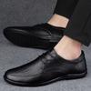 FashionNew 2024 Retro British Style Men Cowhide Casual Leather Shoes Brand Men's Shoes Vogue Outdoor Walking Man Shoes Chaussure Homme