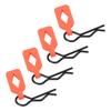 4 szt. Metalowe Klipsy do Karoserii Klamry do 110 RC Samochód Zdalnie Sterowany Części AkcesoriaPomarańczowy