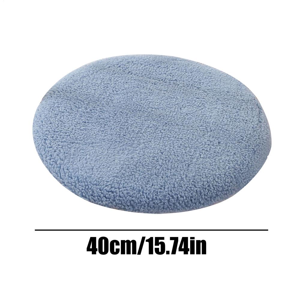Round Washable Sherpa Seat Cushion Soft Reusable Non-slip Seat Cushion Home Daily Decor for Car Seat Accent Chairs Vanity Chairs