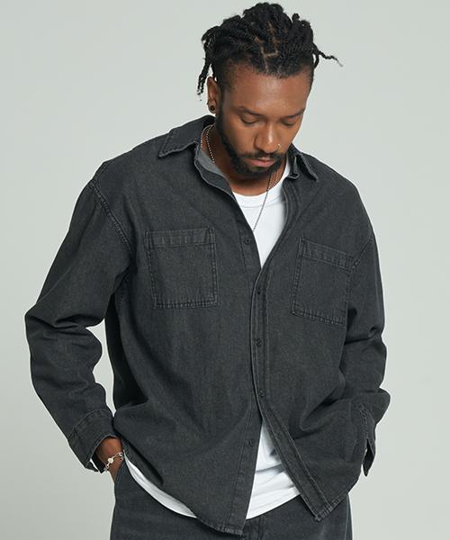 Tener Minimal Retro Denim Shirt Black Denim F