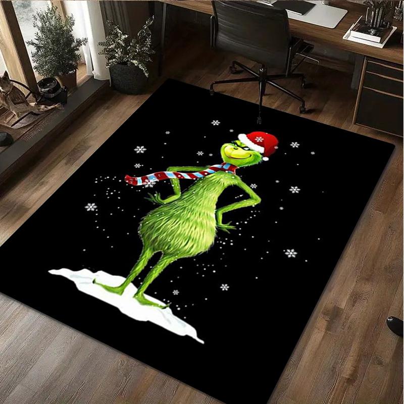 Covor Crăciun Grinch Covor Decorativ de Birou Pentru Sufragerie Dormitor Preș de Ușă Covor de Podea Covor pentru Zona Scaunului de Calculator cadou perfect de sărbători