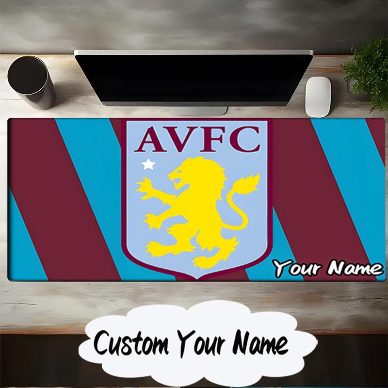 Custom Name Mouse pad Aston Villa Crest Design Mouse pad, Gaming Mouse Pad, keyboard pad, Desk Decor for computer notebook Fan Birthday Gift