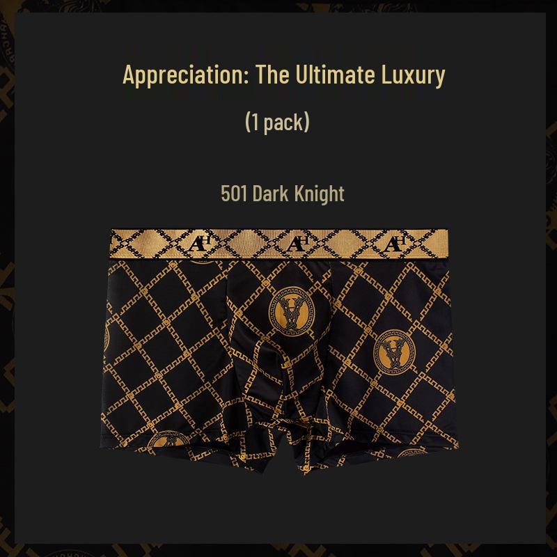 Pánské prémiové prodyšné boxerky z ledového hedvábí – letní kolekce, dárková sada