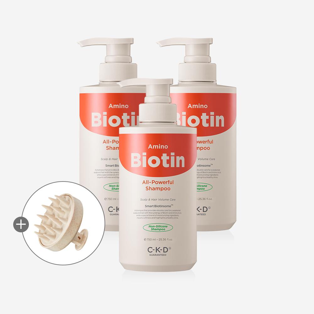 CKD Amino Biotin All Powerful Shampoo 750ml (3 bottles)