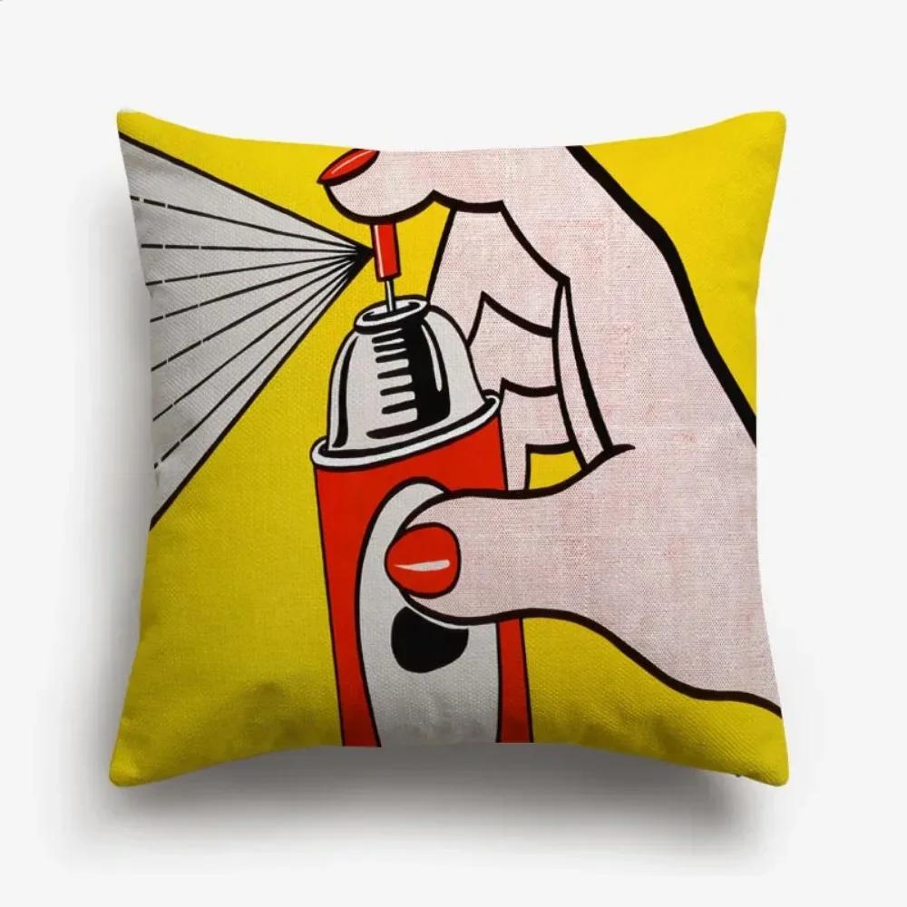 American POP ART Cushion Covers BANG WOW BOOM POW Cushion Cover Home Decorative Linen Pillow Case for Sofa Couch