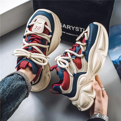 New Luxury Men's Sneakers Thick Soled Tall Fashion Casual Shoes Soft Soled Comfortable Versatile Breathable Sports Running Shoes