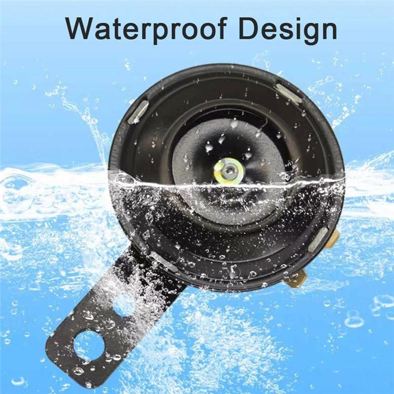 Precise Universal Waterproof Motorcycle Electric Horn 2PCS Loud 12V 1.5A 105Db Round Speaker Signal Horn Speakers