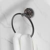 Antique Finish Black Brass Towel Ring for Bathroom and Multiple Room Applications with Complete Installation Set