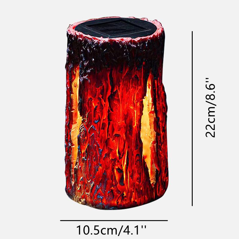 

Пень в огне, фонарики с мерцающим пламенем, ландшафтное освещение на солнечной энергии для декора садового патио L