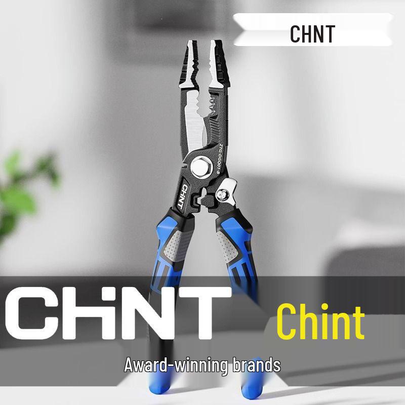 Electrician's Multi-Functional Wire Stripper, Connector Crimper & Cable Cutter Pliers