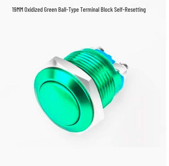 19mm/22mm Full Oxidation Metal Button Switch - Screw/Solder Terminals, Multi-Color, Self-Reset Momentary Power